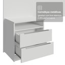 Ver imagem 6 de Cabeceira Extensível Estofada com 2 Mesas de Cabeceira Branco/Silver Madesa