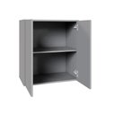 Ver imagem 5 de Mesa Escritório 1,70m C/ Balcão e Armário Aéreo 2 Portas F5 Cor:cinza Sagrado com Preto