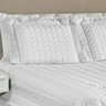 Colcha Queen Romantica Micropercal 200 Fios 5 Peças - Branco - 2