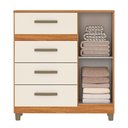 Ver imagem 3 de Cômoda Leme 1 Porta 4 Gavetas Cinamomo/off White - Fellicci