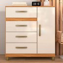 Ver imagem 1 de Cômoda Leme 1 Porta 4 Gavetas Cinamomo/off White - Fellicci