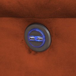 Poltrona do Papai Reclinável Elétrica com Massagem e USB Magnum Veludo Telha - Gran Belo - 10