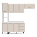 Ver imagem 4 de Armário de Cozinha Modulada Completa 4 Peças 240cm com Tampo 100% Mdf Amara Politorno Móveis