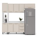 Ver imagem 3 de Armário de Cozinha Modulada Completa 4 Peças 240cm com Tampo 100% Mdf Amara Politorno Móveis