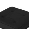 Puff Decorativo Tokyo Quadrado Base de Ferro Preto Suede Preto - 3