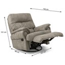 Ver imagem 4 de Poltrona Reclinável Mh-1217 Herval Estofada com Massageador Veludo Cinza C