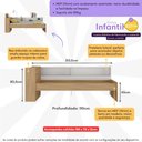 Ver imagem 3 de Cama de Solteiro com Colchão Incluso Baú Embutido e Prateleira Multimóveis Mp4260 Rustic/branco