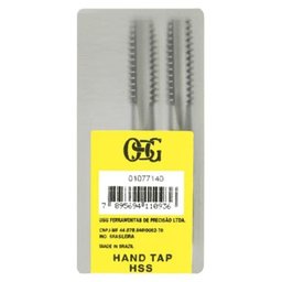 Jogo de Macho Manual Aço Rápido Hss M 20,0 X 2,50 - Perfil Semi-seriado - (m) 101 - Din 352 - 2