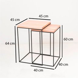 Conjunto kit mesa lateral decorativa de ferro estilo industrial festa - 2 Conjunto kit mesa lateral decorativa de ferro estilo industrial festa - 2