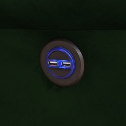 Poltrona do Papai Reclinável Elétrica com Massagem e USB Magnum Veludo Verde - Gran Belo - 13