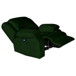 Poltrona do Papai Reclinável Elétrica com Massagem e USB Magnum Veludo Verde - Gran Belo - 7
