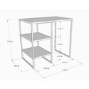 Ver imagem 3 de Aparador Adega Industrial Bar Barzinho Bourbon Aço Dourado e Branco 80 Cm