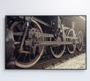 Ver mais imagens de Quadro Rodas Trem Clássico - 90x60 Cm - Adesivo Fotográfico