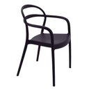 Ver imagem 1 de Cadeira Tramontina Sissi Eco Preto Empilhável em Polipropileno com Braços