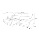 Ver imagem 7 de Sofá Retrátil e Reclinável Zurique 100% em Couro Natural com 2,60m Couro:off-white