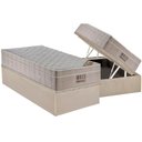 Ver imagem 1 de Cama Box Baú Solteiro: Colchão Molas Ensacadas Ortobom Ortobom Fort Airtech + Base Crc Suede Clean