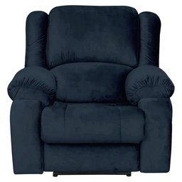 Poltrona do Papai Reclinável Elétrica com Massagem e USB Magnum Veludo Azul Clássico - Gran Belo - 1