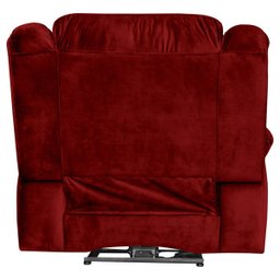 Poltrona do Papai Reclinável Elétrica com Massagem e USB Magnum Veludo Vermelho - Gran Belo - 8