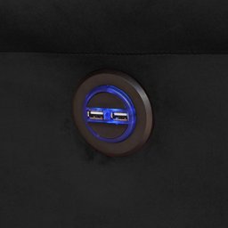 Poltrona do Papai Reclinável Elétrica com Massagem e USB Magnum Veludo Preto - Gran Belo - 11