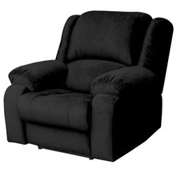 Poltrona do Papai Reclinável Elétrica com Massagem e USB Magnum Veludo Preto - Gran Belo - 9