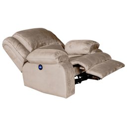 Poltrona do Papai Reclinável Elétrica com Massagem e USB Magnum Veludo Creme - Gran Belo - 7