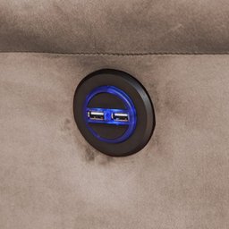 Poltrona do Papai Reclinável Elétrica com Massagem e USB Magnum Veludo Creme - Gran Belo - 12