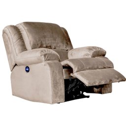 Poltrona do Papai Reclinável Elétrica com Massagem e USB Magnum Veludo Creme - Gran Belo - 11