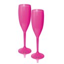 Ver imagem 1 de Kit 2 Taças Champagne 170Ml Rosa Acrílico