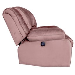 Poltrona do Papai Reclinável Elétrica com Massagem e USB Magnum Veludo Rosê - Gran Belo - 11