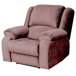 Poltrona do Papai Reclinável Elétrica com Massagem e USB Magnum Veludo Rosê - Gran Belo - 10