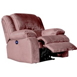 Poltrona do Papai Reclinável Elétrica com Massagem e USB Magnum Veludo Rosê - Gran Belo - 13