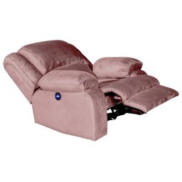Poltrona do Papai Reclinável Elétrica com Massagem e USB Magnum Veludo Rosê - Gran Belo - 7