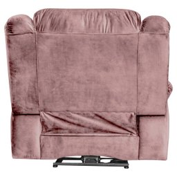 Poltrona do Papai Reclinável Elétrica com Massagem e USB Magnum Veludo Rosê - Gran Belo - 8