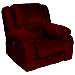Poltrona do Papai Reclinável Elétrica com Massagem e USB Magnum Veludo Vinho - Gran Belo - 10