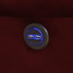 Poltrona do Papai Reclinável Elétrica com Massagem e USB Magnum Veludo Vinho - Gran Belo - 12