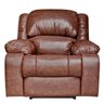 Poltrona do Papai Reclinável Manual Magnum Couro (pu) Marrom - Gran Belo - 1