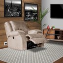 Ver imagem 6 de Poltrona do Papai Reclinável Elétrica Magnum Veludo Creme - Gran Belo