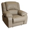 Poltrona do Papai Reclinável Manual Magnum Couro (PU) Bege - Gran Belo - 7