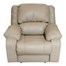 Poltrona do Papai Reclinável Manual Magnum Couro (PU) Bege - Gran Belo - 1