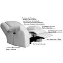 Ver imagem 2 de Poltrona do Papai Reclinável Manual Magnum Couro (PU) Branco - Gran Belo