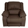 Poltrona do Papai Reclinável Manual Magnum Couro (pu) Marrom Fosco - Gran Belo - 1