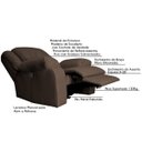 Ver imagem 2 de Poltrona do Papai Reclinável Manual Magnum Couro (pu) Marrom Fosco - Gran Belo