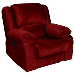 Poltrona do Papai Reclinável Manual Magnum Veludo Vermelho - Gran Belo - 10