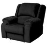 Poltrona do Papai Reclinável Manual Magnum Veludo Preto - Gran Belo - 9
