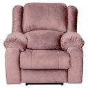 Ver imagem 1 de Poltrona do Papai Reclinável Manual Magnum Veludo Rosê - Gran Belo