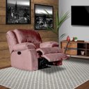 Ver imagem 6 de Poltrona do Papai Reclinável Manual Magnum Veludo Rosê - Gran Belo