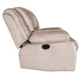 Poltrona do Papai Reclinável Manual Magnum Veludo Creme - Gran Belo - 9
