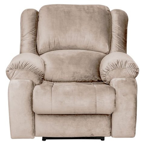 Poltrona do Papai Reclinável Manual Magnum Veludo Creme - Gran Belo