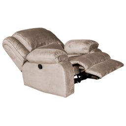 Poltrona do Papai Reclinável Manual Magnum Veludo Creme - Gran Belo - 7