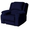 Poltrona do Papai Reclinável Manual Magnum Veludo Azul Marinho - Gran Belo - 9